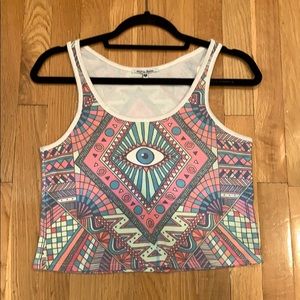 NWT RARE Wildfox Evil Eye crop tank size xs